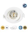 GLOBOSTAR® DE VALERA 60184 Χωνευτό Κινούμενο Downlight Σποτ LED 5W 470lm 60° AC 220-240V IP20 Θερμό Λευκό 2700K - Bridgelux SMD Chip & TÜV SÜD Driver - Λευκό Ματ - Μ9 x Π9 x Υ4cm - Q8cm - 3 Χρόνια Εγγύηση